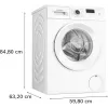 Máquina de lavar roupa Bosch Serie 2 WGE02420 de carregamento frontal 7 kg 1351 rpm branco