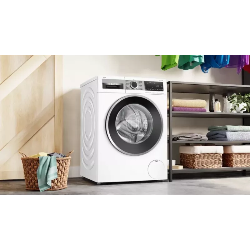 Bosch Serie 6 WGG244F40 máquina de lavar roupa de carga frontal, 9 kg, 1351 rpm, i-DOS, branco/preto