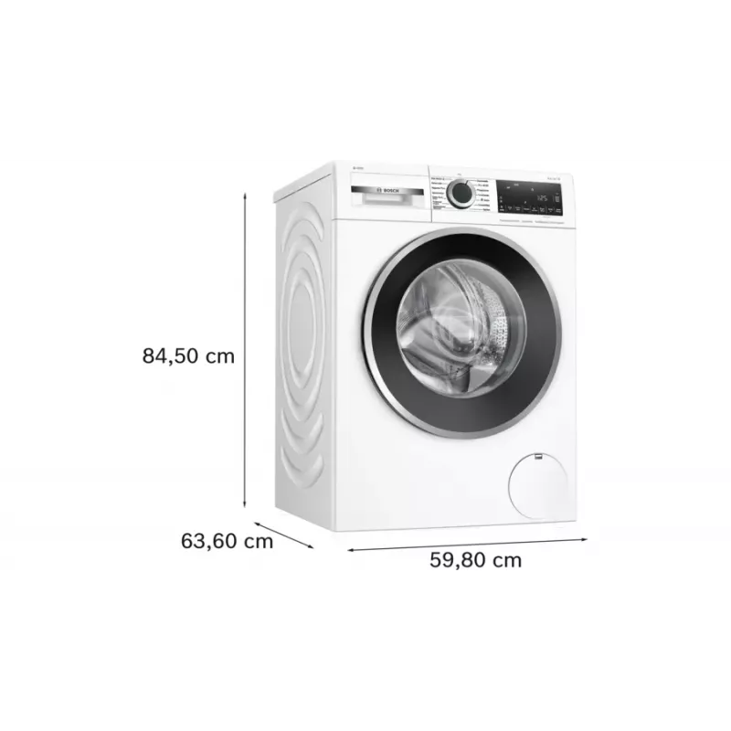 Bosch Serie 6 WGG244F40 máquina de lavar roupa de carga frontal, 9 kg, 1351 rpm, i-DOS, branco/preto