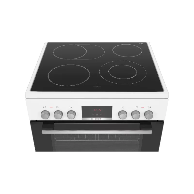 Bosch Serie 4 HKR39C220 Fogão Independente Fogão Elétrico Placa Vitrocerâmica Branco