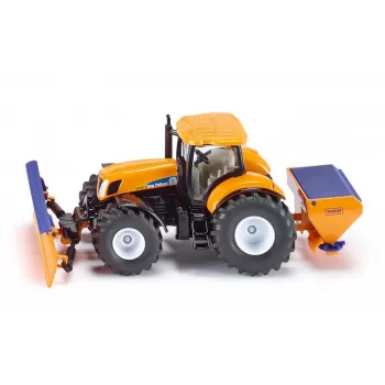 Siku Trator com Lâmina e Espalhador de Sal, Modelo de Trator, Pré-montado, 1:50, Metal, Plástico, 3 Ano(s), Preto, Azul, Laranja