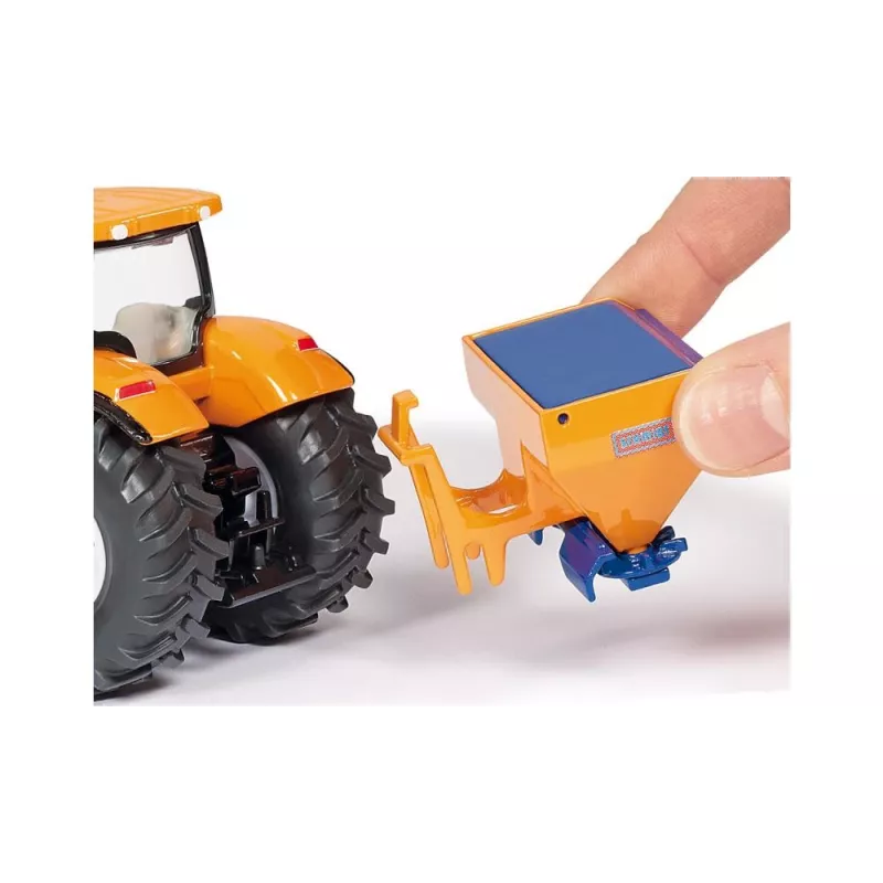 Siku Trator com Lâmina e Espalhador de Sal, Modelo de Trator, Pré-montado, 1:50, Metal, Plástico, 3 Ano(s), Preto, Azul, Laranja