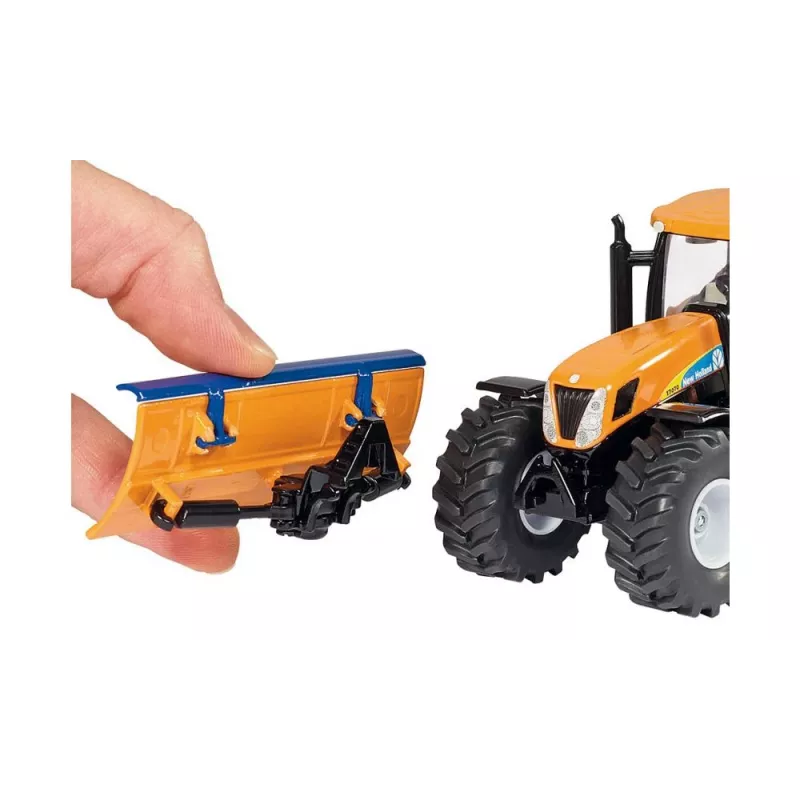 Siku Trator com Lâmina e Espalhador de Sal, Modelo de Trator, Pré-montado, 1:50, Metal, Plástico, 3 Ano(s), Preto, Azul, Laranja