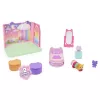 Gabby's Dollhouse, Quarto Bons Sonhos com figura Pillow Cat e 3 acessórios, 3 móveis e 2 entregas, brinquedo para crianças a partir dos 3 anos