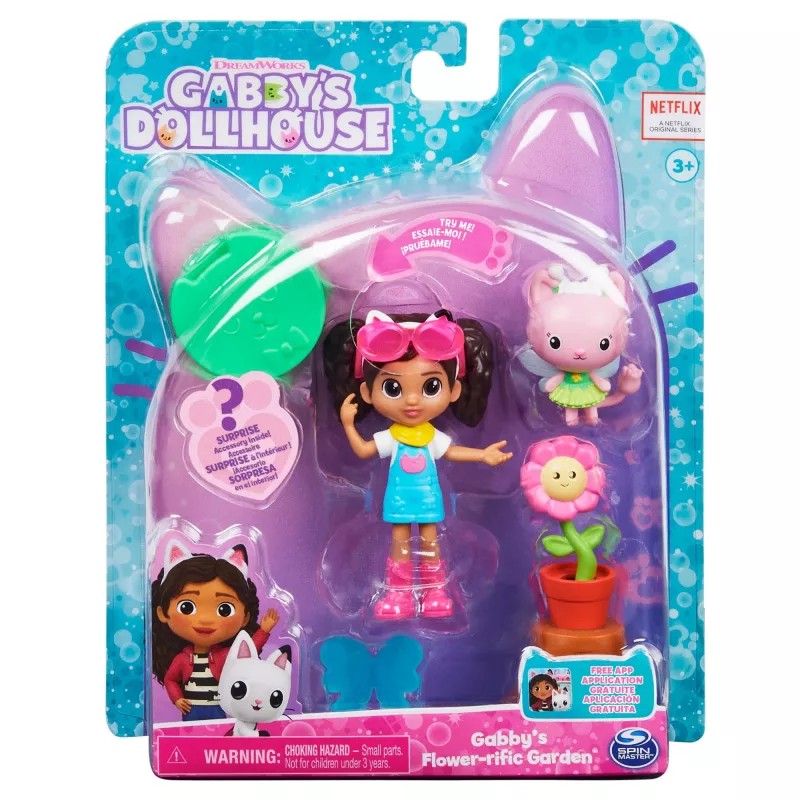 Gabbys Dollhouse, Conjunto Atelier de Arte com 2 figuras, 2 acessórios, entrega e móvel, brinquedo para crianças a partir dos 3 anos