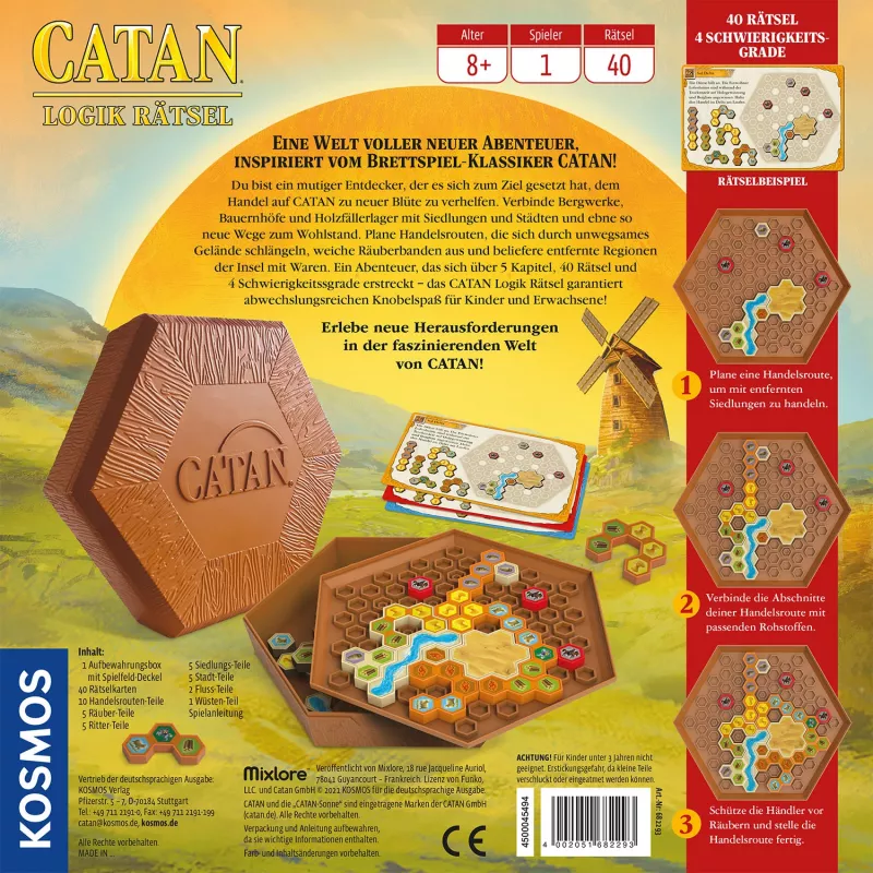Kosmos Catan Puzzle de formas história