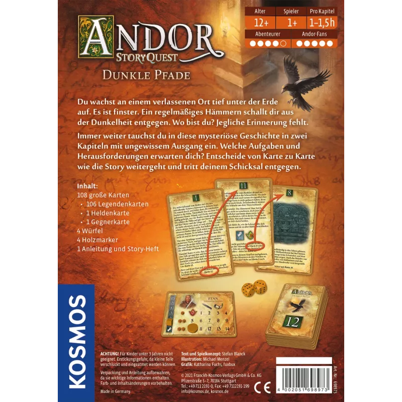Kosmos Andor StoryQuest Jogo de tabuleiro família