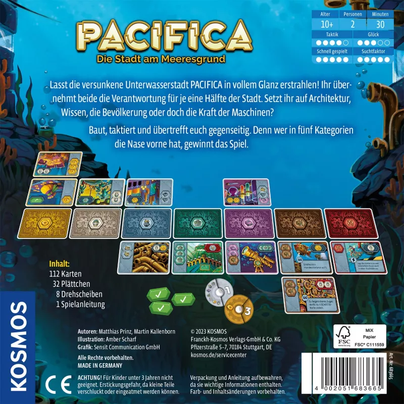 Kosmos Pacifica Jogo de tabuleiro viagem/aventura