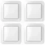 Conjunto de interruptores de parede, 4 peças, Bosch Smart Home, para atuadores inteligentes, branco