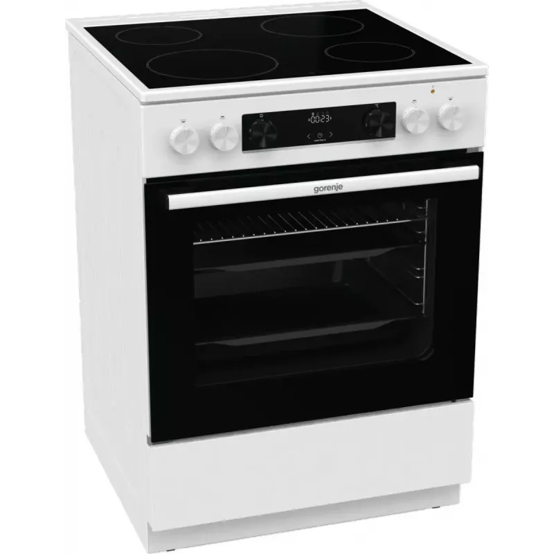 Gorenje GEC6C40WD fogão independente placa vitrocerâmica elétrica preto, branco