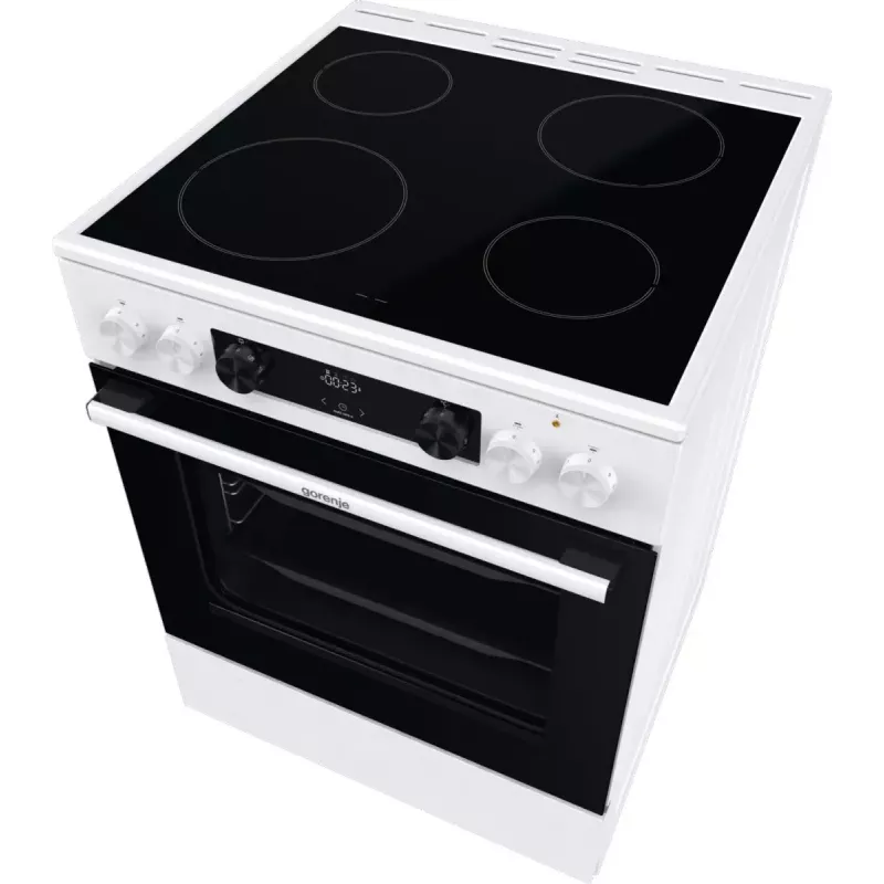 Gorenje GEC6C40WD fogão independente placa vitrocerâmica elétrica preto, branco