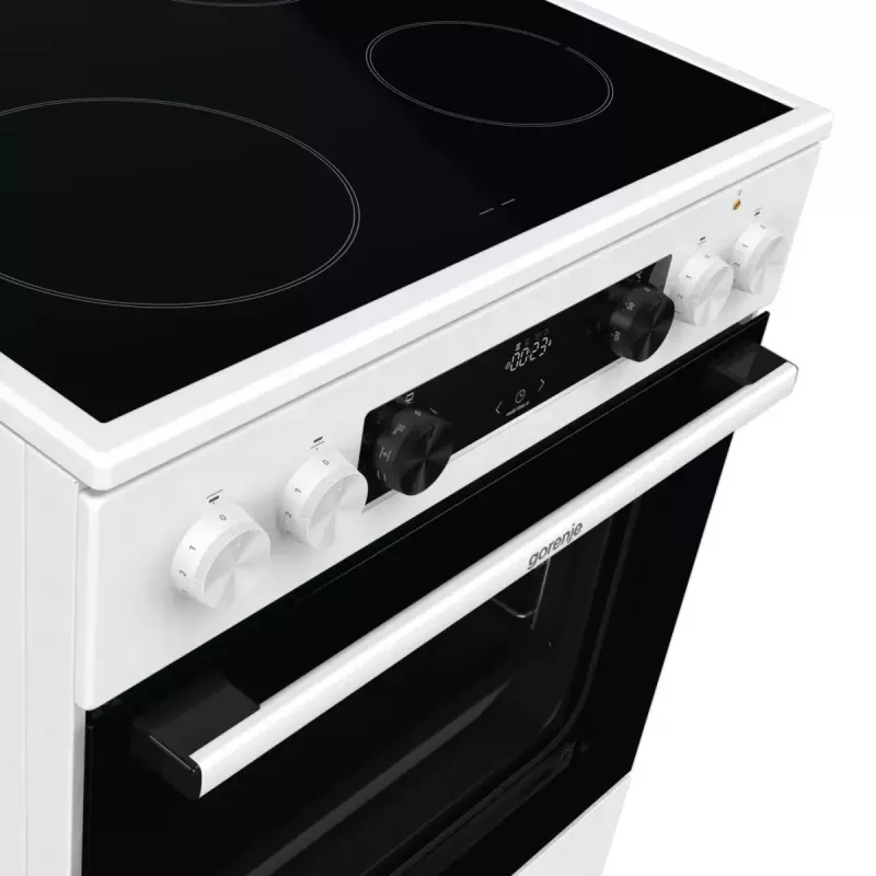 Gorenje GEC6C40WD fogão independente placa vitrocerâmica elétrica preto, branco