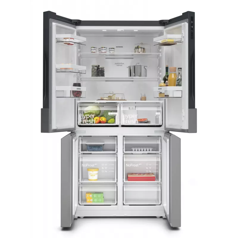 Siemens iQ300 KF96NVPEA frigorífico side-by-side French Door, 605 l (405 l + 200 l), prateado