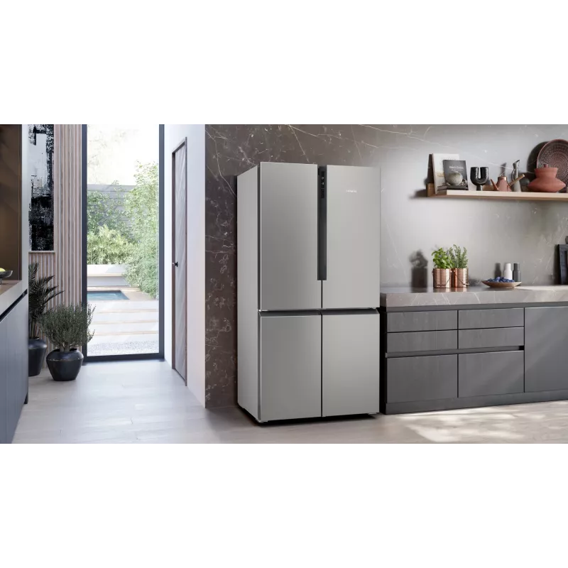 Siemens iQ300 KF96NVPEA frigorífico side-by-side French Door, 605 l (405 l + 200 l), prateado