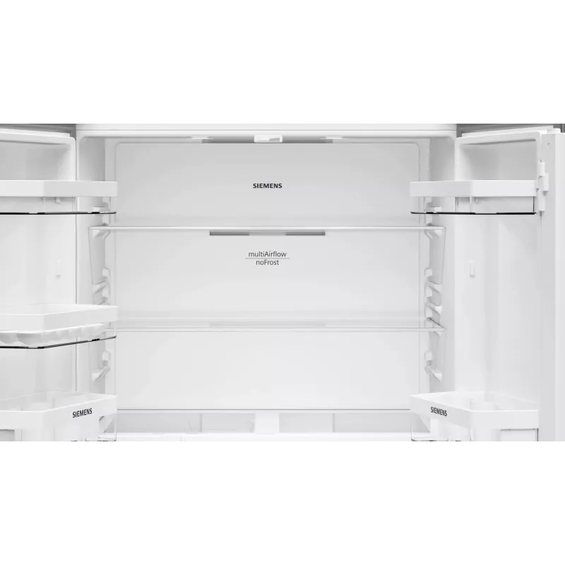 Siemens iQ300 KF96NVPEA frigorífico side-by-side French Door, 605 l (405 l + 200 l), prateado