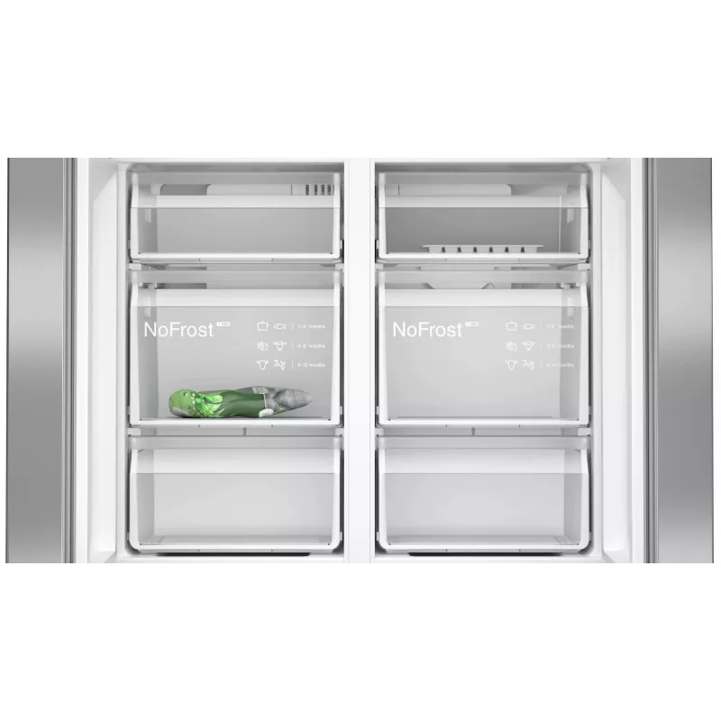 Siemens iQ300 KF96NVPEA frigorífico side-by-side French Door, 605 l (405 l + 200 l), prateado
