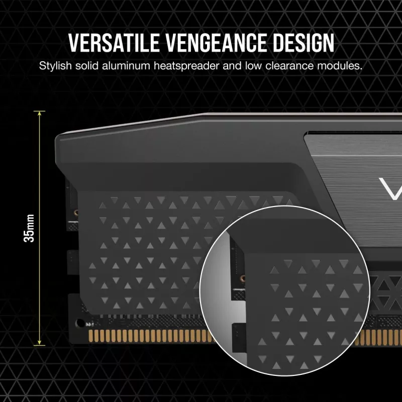 CORSAIR Memória 32 GB (2x 16 GB) DDR5 DRAM 6000 MT/s CL38 Kit de memória Vengeance preto