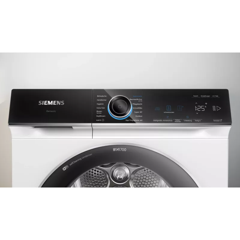 Máquina de secar roupa com bomba de calor Siemens iQ700 WQ45B2B40, independente, carga frontal, 9 kg, branco