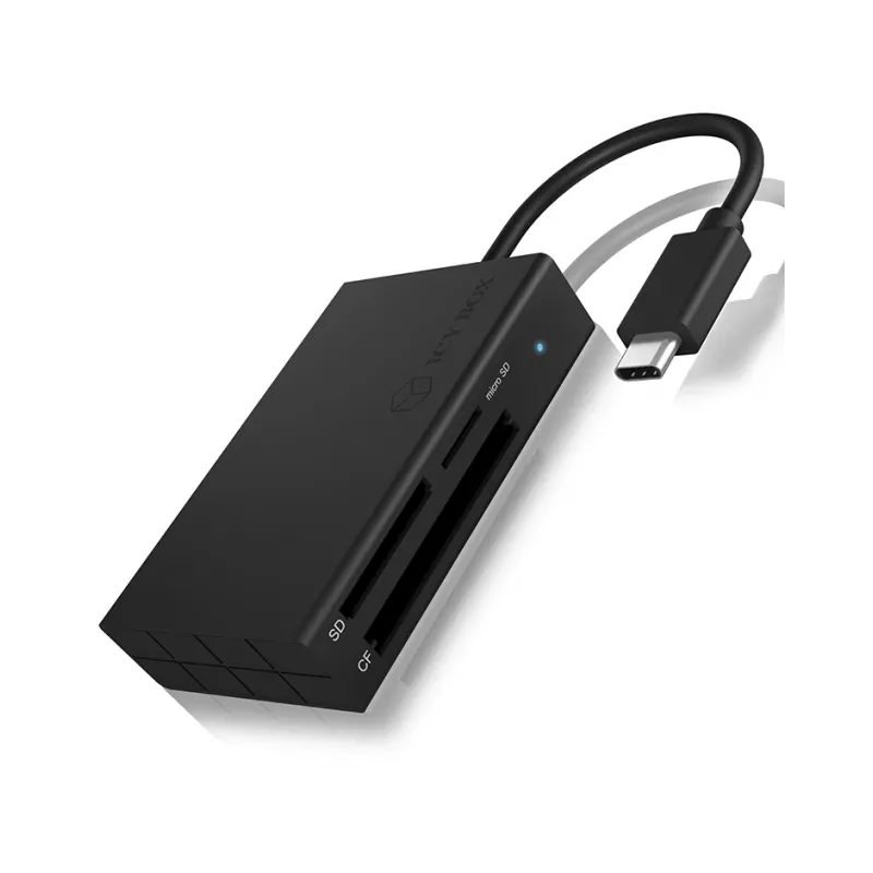 Leitor de cartões ICY BOX IB-CR401-C3 USB 3.2 Gen 1 (3.1 Gen 1) Type-C preto