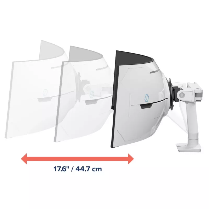 Braço de monitor de secretária ERGOTRON HX com pivô VHD – branco