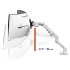 Braço de monitor de secretária ERGOTRON HX com pivô VHD – branco