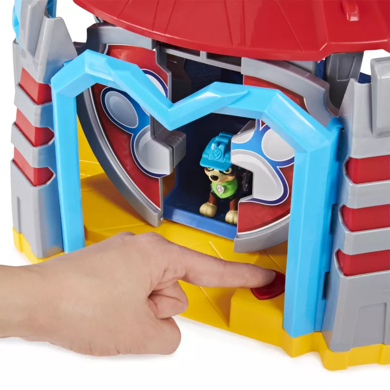 PAW Patrol, Dino Rescue HQ conjunto de brincar com sons e figura Rex exclusiva e veículo