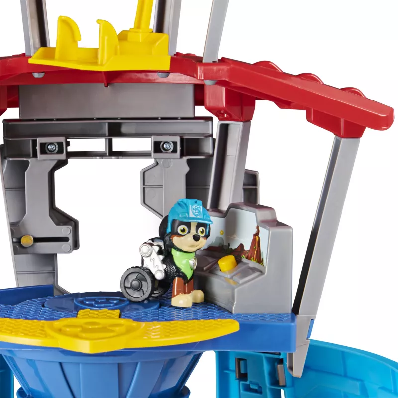 PAW Patrol, Dino Rescue HQ conjunto de brincar com sons e figura Rex exclusiva e veículo