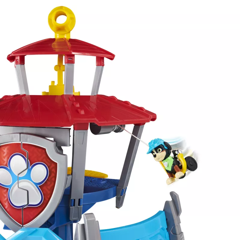 PAW Patrol, Dino Rescue HQ conjunto de brincar com sons e figura Rex exclusiva e veículo