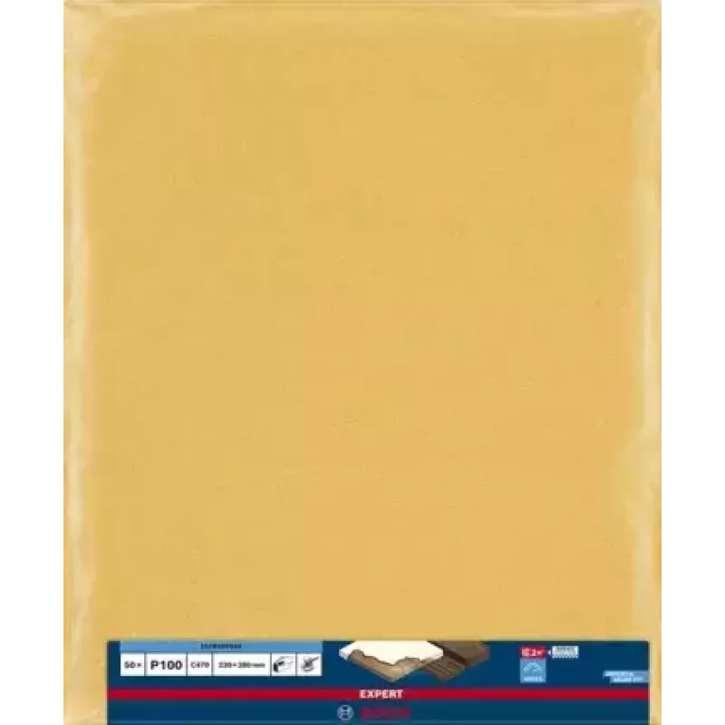 Bosch EXPERT C470 folhas de lixa para lixagem manual 230 x 280 mm, K100, 50 unidades