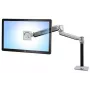 Suporte de secretária com braço LCD ERGOTRON Lx HD para trabalho sentado/em pé (alumínio polido)