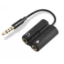 Adaptador de áudio SHARKOON Combo Pmp35