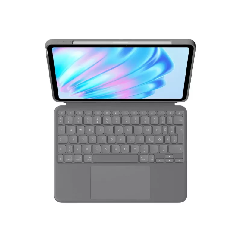 LOGITECH Combo Touch para iPad Air 11in 5th Gen Oxford cinzento Qwertz alemão