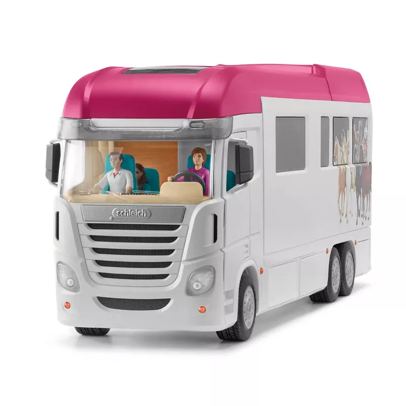 schleich HORSE CLUB transporte de cavalos, edifício, campismo, estábulo, cavalos, concurso de equitação, 5 ano(s), multicolor, plástico