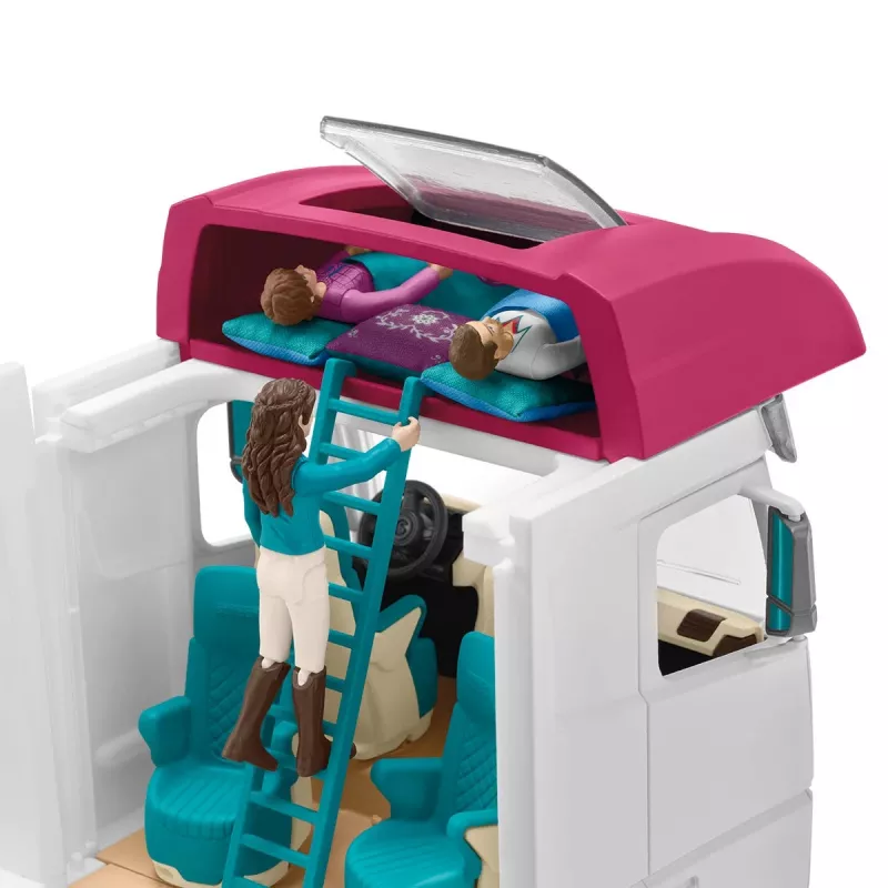 schleich HORSE CLUB transporte de cavalos, edifício, campismo, estábulo, cavalos, concurso de equitação, 5 ano(s), multicolor, plástico
