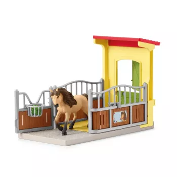 schleich FARM WORLD caixa para pónei com garanhão de cavalo islandês, quinta, edifício, animais da quinta / brinquedo de quinta, estábulo, cavalos, 3 ano(s), multicolor
