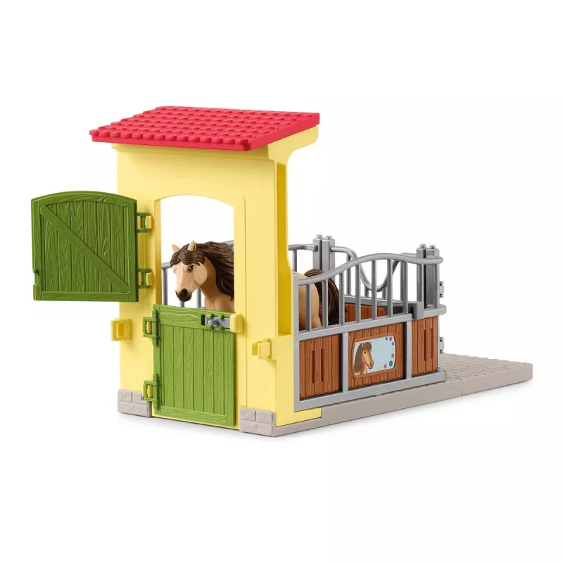 schleich FARM WORLD caixa para pónei com garanhão de cavalo islandês, quinta, edifício, animais da quinta / brinquedo de quinta, estábulo, cavalos, 3 ano(s), multicolor