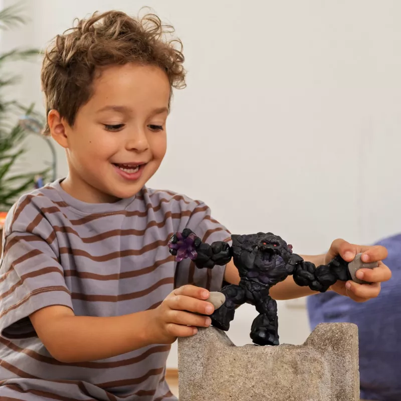 schleich ELDRADOR CREATURES Monstro da Pedra Sombria, monstros e dragões, mundo de pedra, 7 ano(s), preto, roxo, plástico