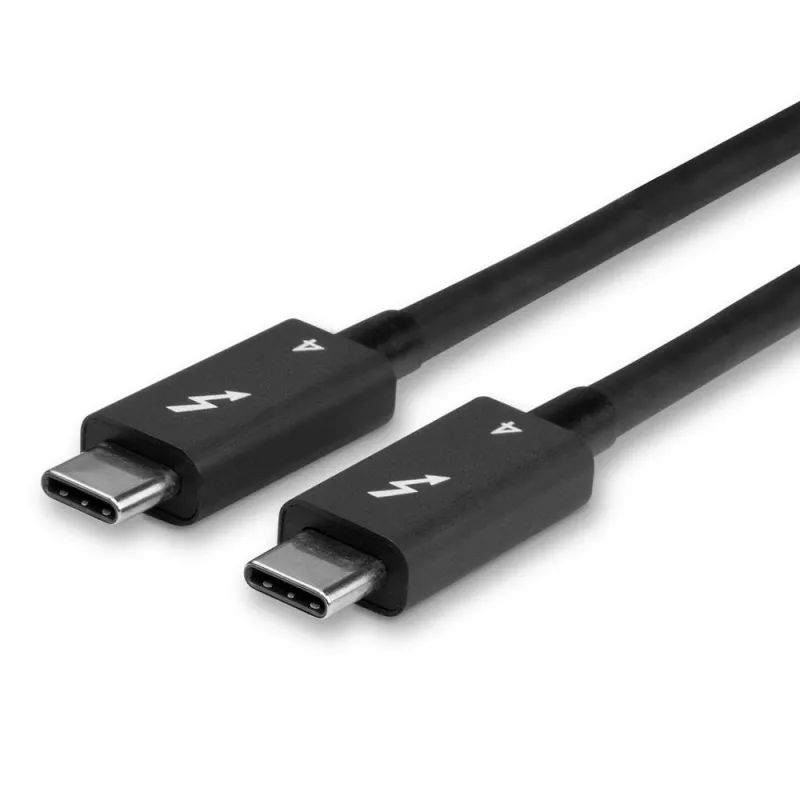 Lindy cabo Thunderbolt 4 de 1 m, 40 Gbit/s, passivo, ficha, ficha, 1 m, 40 Gbit/s, preto, níquel/ouro