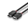 Lindy cabo DisplayPort 1.2 de 3 m, Black Line, 3 m, DisplayPort, DisplayPort, ficha, ficha, 4096 x 2160 píxeis