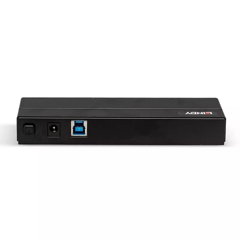 Lindy hub USB 3.0 de 7 portas, USB 3.2 Gen 1 (3.1 Gen 1) Type-A, USB 3.2 Gen 1 (3.1 Gen 1) Type-A, USB 3.2 Gen 1 (3.1 Gen 1), 5000 Mbit/s, preto, plástico
