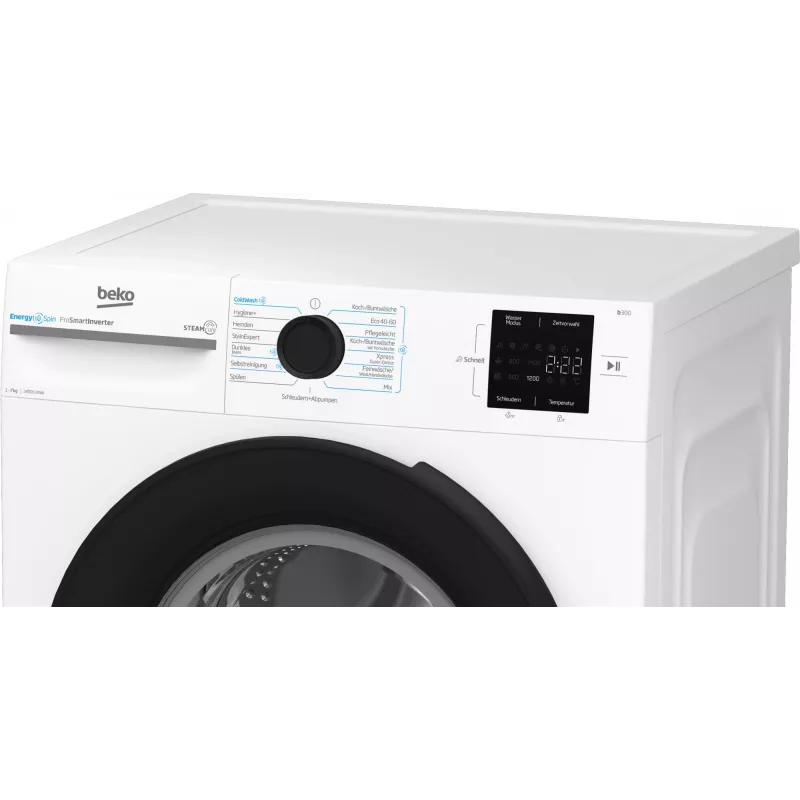 Beko b300 BM3WFU3741X máquina de lavar roupa de carga frontal 7 kg 1351 rpm branco