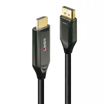Lindy cabo ativo DisplayPort 1.4 para HDMI 8K60 de 2 m, 2 m, HDMI Type-A (standard), DisplayPort, ficha, ficha, reto