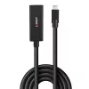 Lindy extensão ativa USB 3.2 Gen 2 C/C de 5 m, 5 m, USB C, USB C, USB 3.2 Gen 2 (3.1 Gen 2), 10 Gbit/s, preto