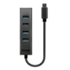 Lindy 43325 hub USB 3.2 Gen 1 Type-C de 4 portas, 4x USB-A, 5 Gbps, cinzento, alumínio/plástico