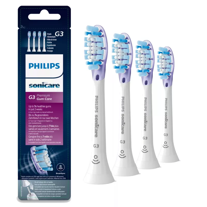 Philips G3 Premium Gum Care HX9054/17 Pack de 4 cabeças de escova de dentes elétrica substituíveis