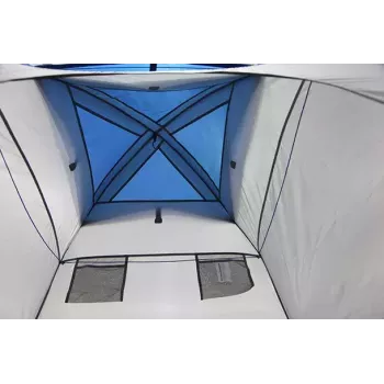 Tenda High Peak Lido, impermeável, 100 cm, azul, cinzento, 2 bolsas, fibra de vidro