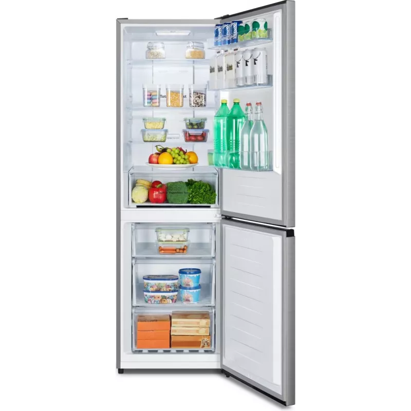 Hisense RB390N4BCC frigorífico combinado, 304 l (frigorífico 207 l, congelador 97 l), classe energética C, aço inoxidável