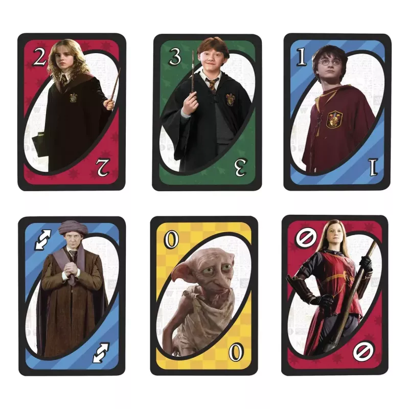 Jogo de cartas MATTEL UNO Harry Potter – jogo de descarte, a partir dos 7 anos