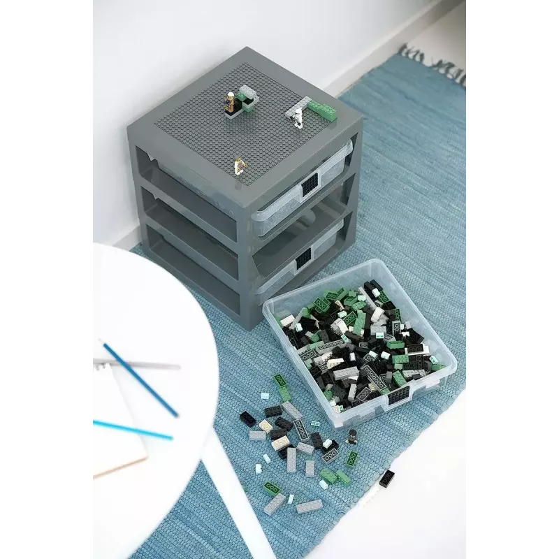 Conjunto de gavetas Room Copenhagen 40950003 caixa de arrumação cinzenta para gavetas