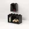 room copenhagen LEGO Brick Shelf 8+4 preta — prateleira de parede modular com 2 prateleiras